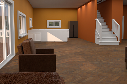 Interior into Kitchen